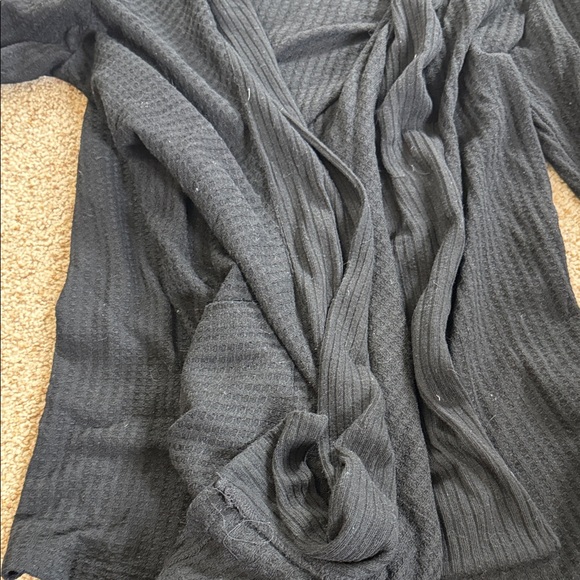 Sweet Romeo Black Open-Front Ribbed Cardigan - Picture 8 of 11